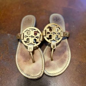 Tory Burch MILLER SOFT METALLIC SANDAL